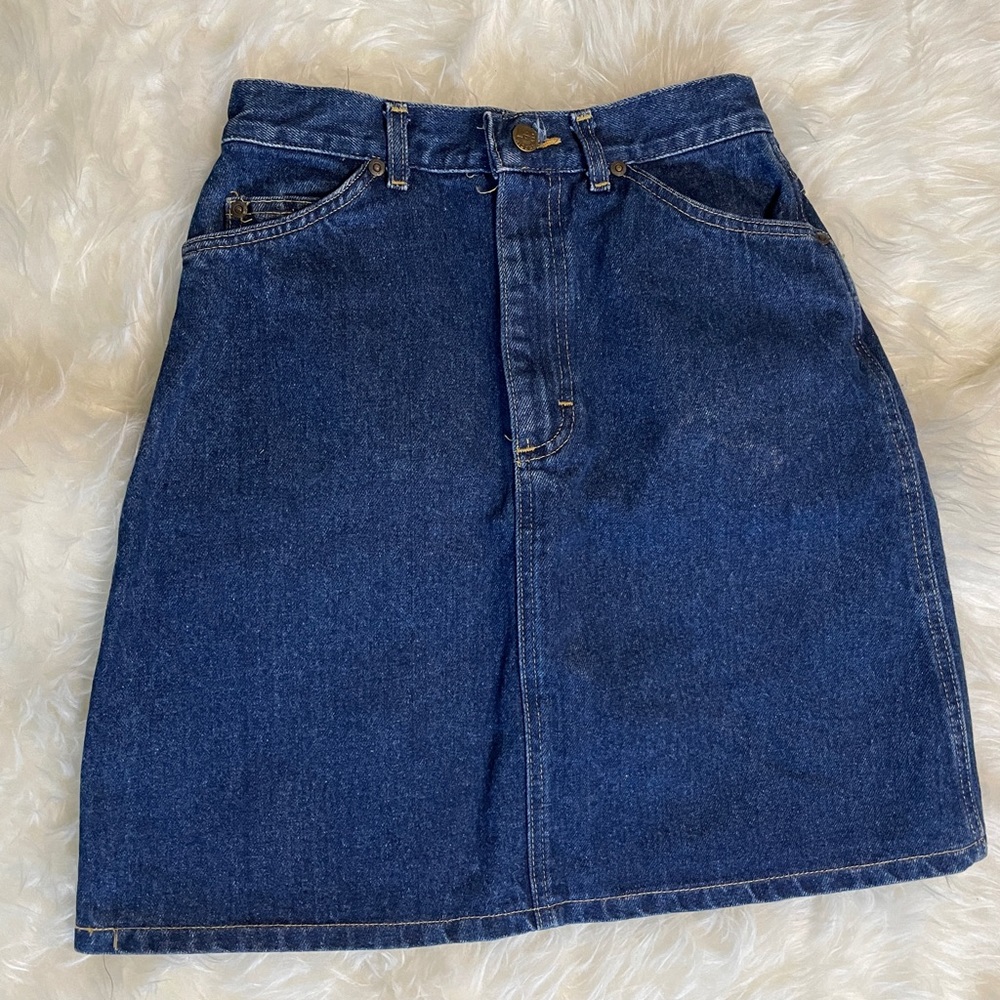 Lee Denim Skirt Classic Fit Dark Wash Women’s Size 9